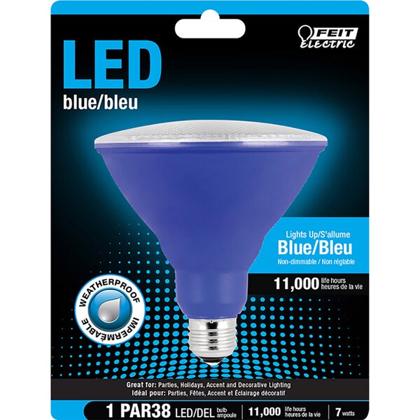Feit Electric Feit PAR38 E26 (Medium) LED Bulb Blue 40 Watt Equivalence 1 pk PAR38B10KLEDBX - main
